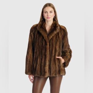 Pierre Cardine Chestnut brown short vintage 1970’s mink coat origin Paris France